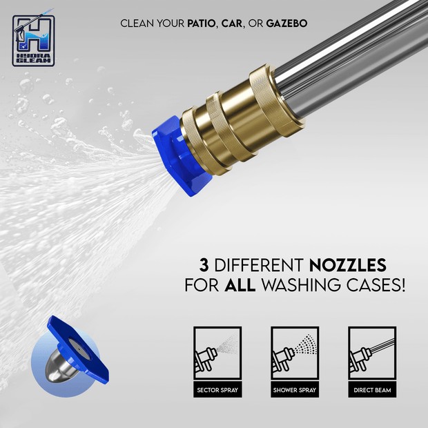 HydraGleam High Pressure Washer Set